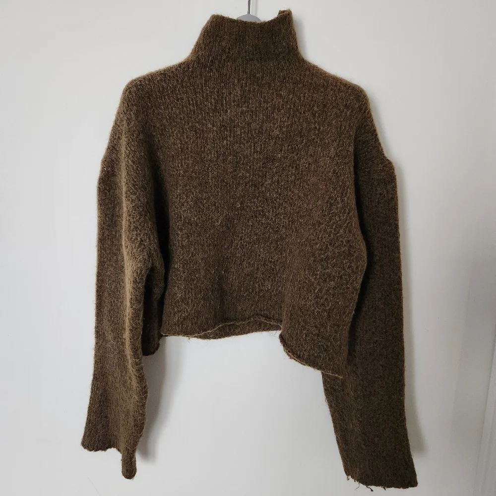 Zara Brown Turtleneck Sweater - Picture 2 of 9